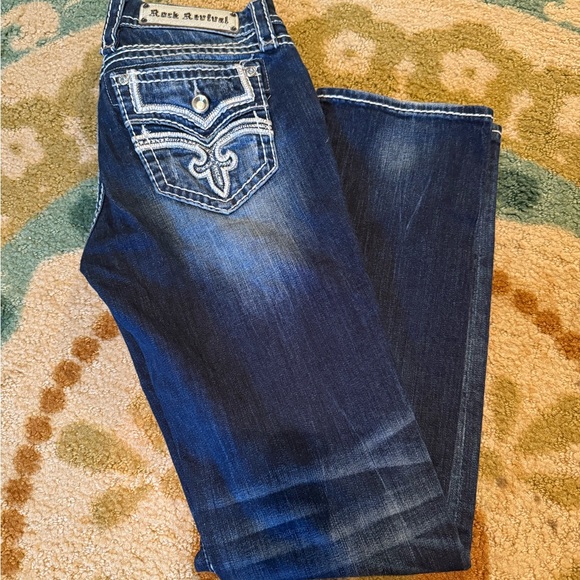 Rock Revival Denim - Rock Revival Women's Dark Blue Boot Cut Jeans